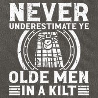 Ren Faire Never Underestimate Ye Olde In A Kilt Cotton Canvas Backpack