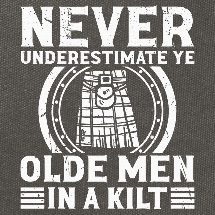 Ren Faire Never Underestimate Ye Olde In A Kilt Cotton Canvas Backpack