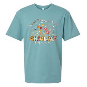 Retro Floral Nobody Fights Cancer Alone Oncology Nurse Squad Sueded Cloud Jersey T-Shirt