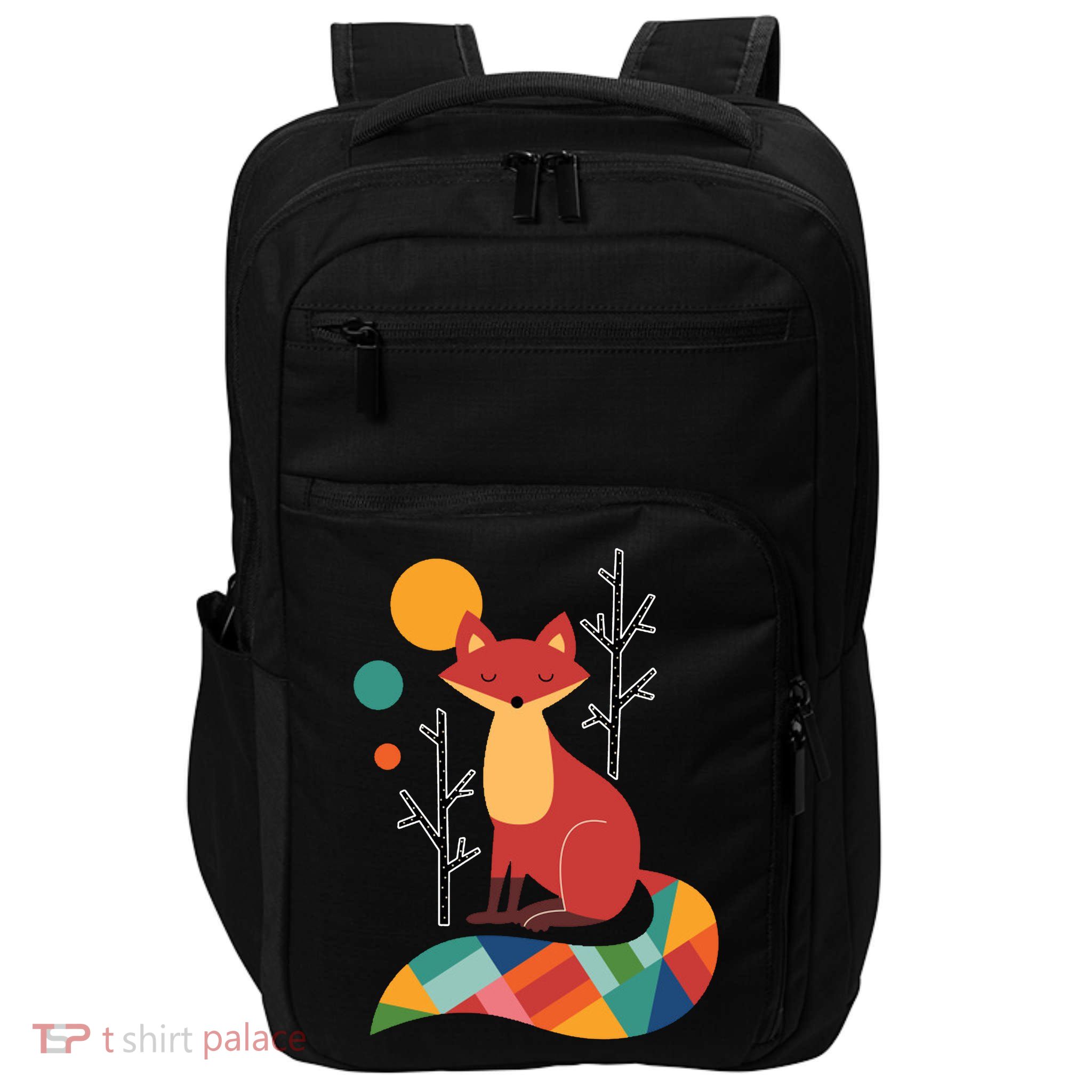 Rainbow Fox Nature Gift Impact Tech Backpack