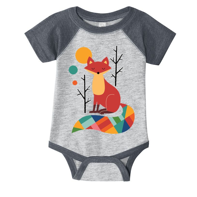 Rainbow Fox Nature Gift Infant Baby Jersey Bodysuit