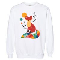 Rainbow Fox Nature Gift Garment-Dyed Sweatshirt