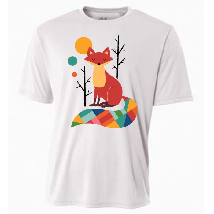 Rainbow Fox Nature Gift Cooling Performance Crew T-Shirt