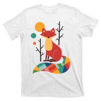 Rainbow Fox Nature Gift T-Shirt