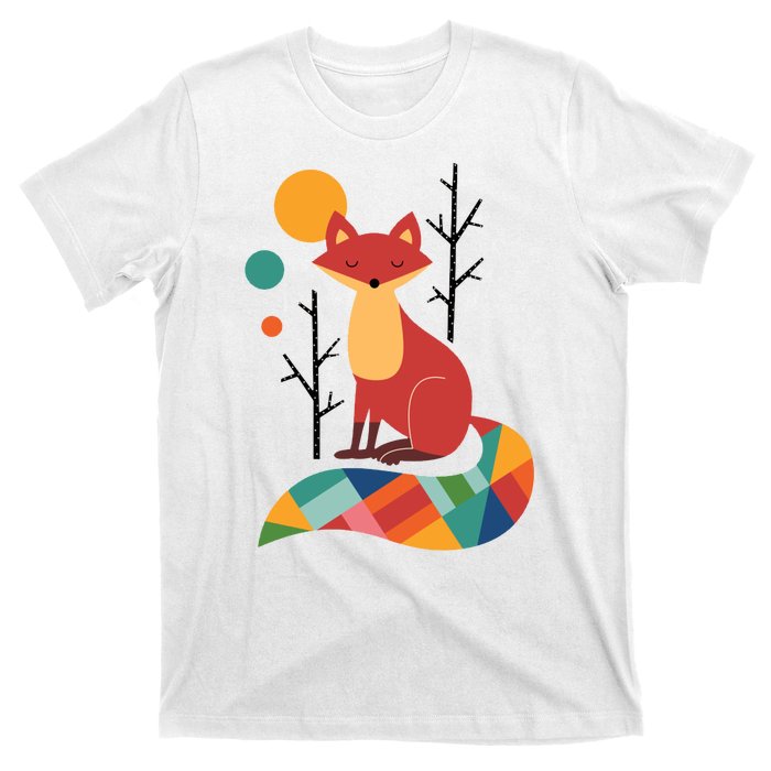 Rainbow Fox Nature Gift T-Shirt