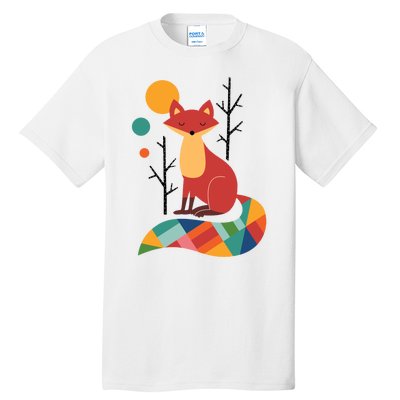 Rainbow Fox Nature Gift Tall T-Shirt