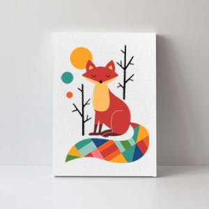 Rainbow Fox Nature Gift Canvas