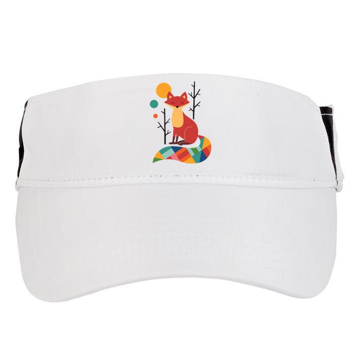 Rainbow Fox Nature Gift Adult Drive Performance Visor