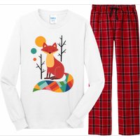 Rainbow Fox Nature Gift Long Sleeve Pajama Set