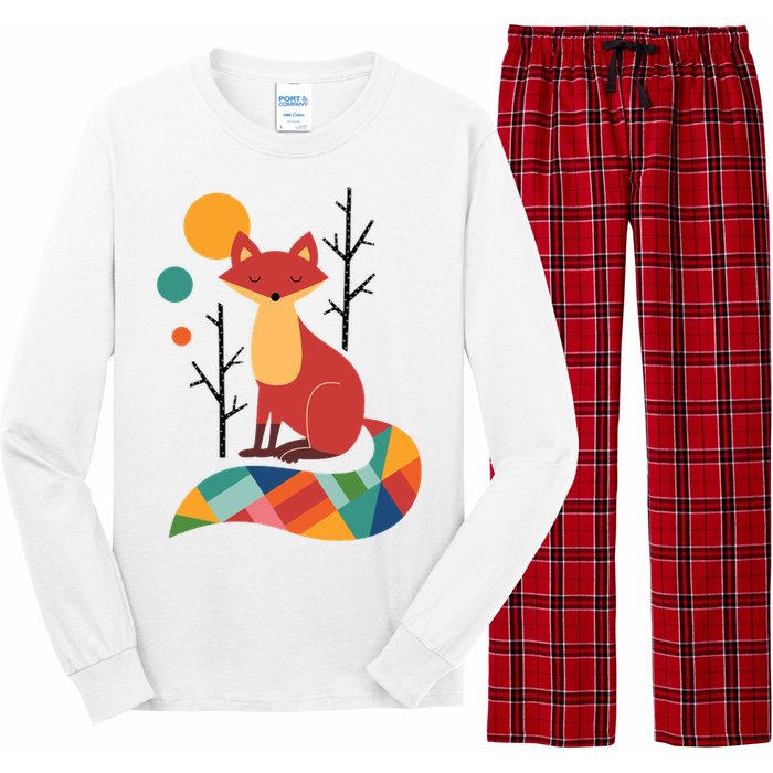 Rainbow Fox Nature Gift Long Sleeve Pajama Set