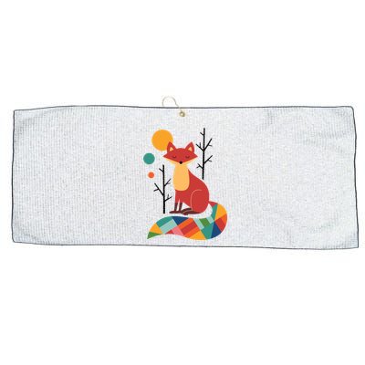 Rainbow Fox Nature Gift Large Microfiber Waffle Golf Towel