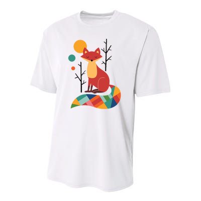 Rainbow Fox Nature Gift Youth Performance Sprint T-Shirt