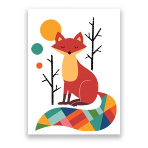 Rainbow Fox Nature Gift Poster