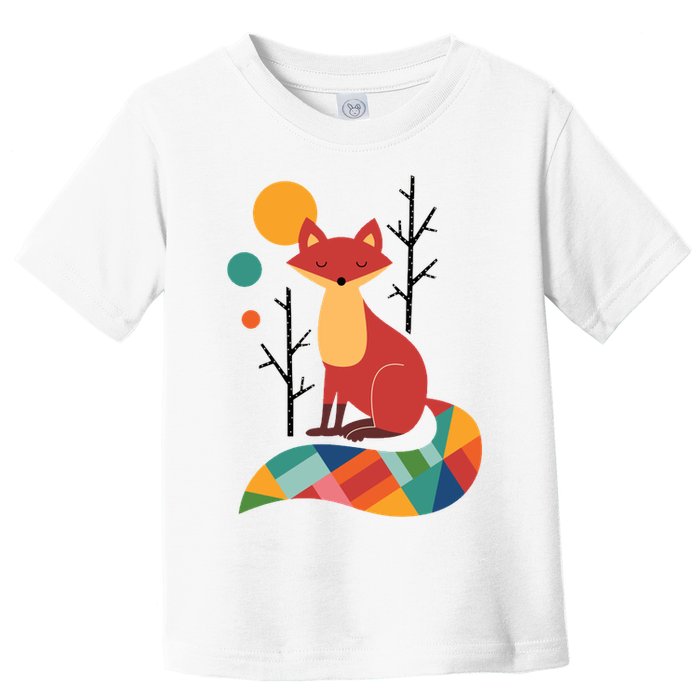 Rainbow Fox Nature Gift Toddler T-Shirt