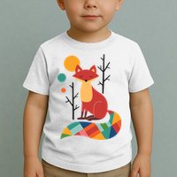 Rainbow Fox Nature Gift Toddler T-Shirt