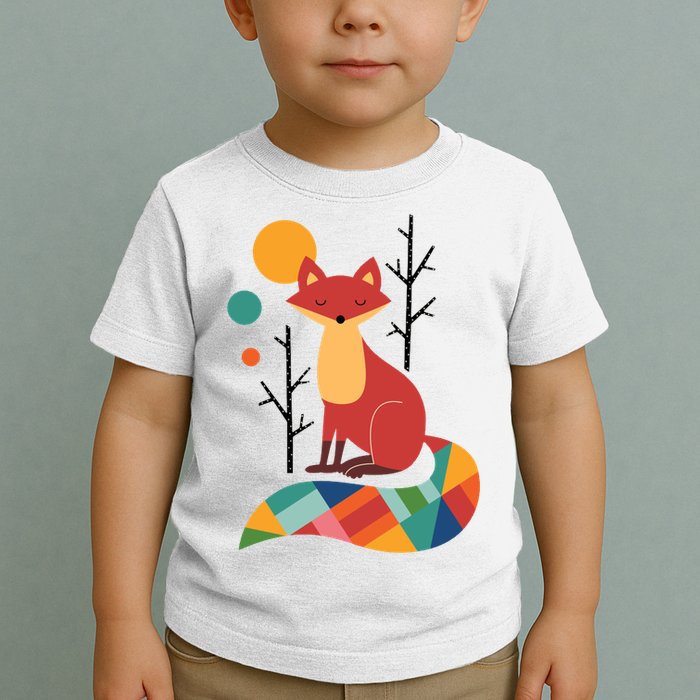 Rainbow Fox Nature Gift Toddler T-Shirt
