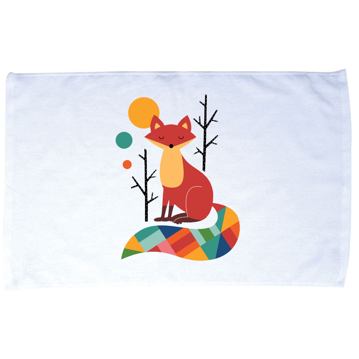Rainbow Fox Nature Gift Microfiber Hand Towel