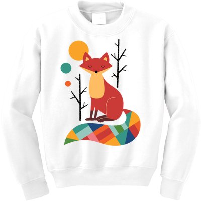 Rainbow Fox Nature Gift Kids Sweatshirt