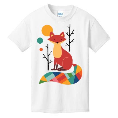 Rainbow Fox Nature Gift Kids T-Shirt