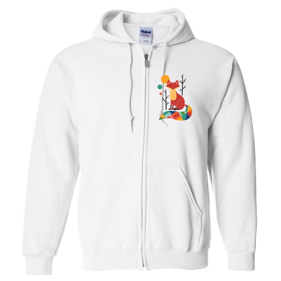 Rainbow Fox Nature Gift Full Zip Hoodie