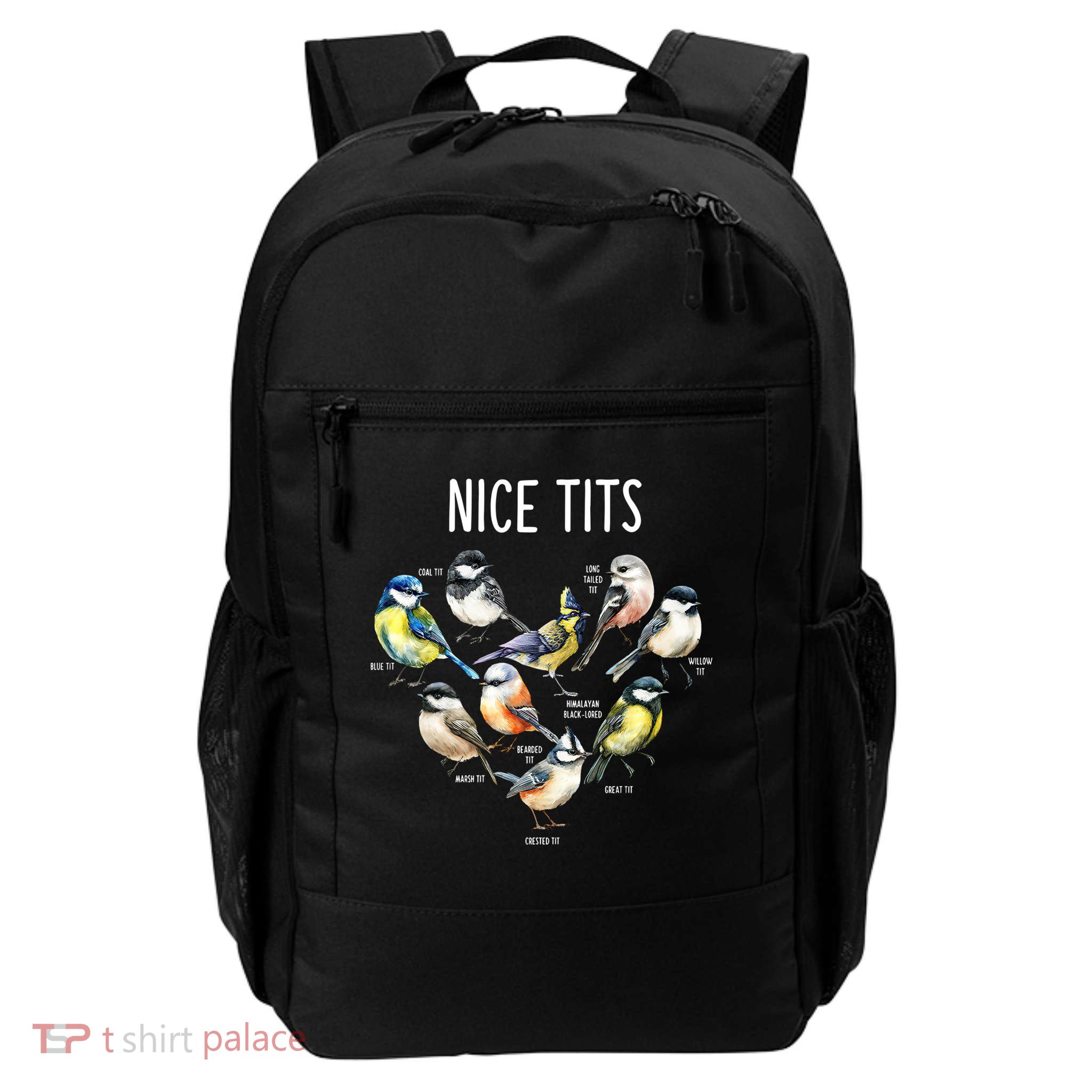 Retro Funny Nice Tits Birds Birdwatcher Bird Watching Humor Gift Backpack