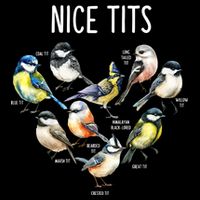 Retro Funny Nice Tits Birds Birdwatcher Bird Watching Humor Gift Drawstring Bag
