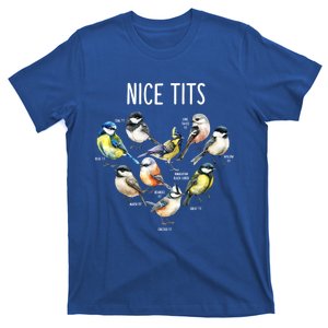 Retro Funny Nice Tits Birds Birdwatcher Bird Watching Humor Gift T-Shirt