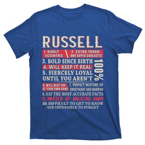 Russell First Name Gift Funny Russell Gift T-Shirt