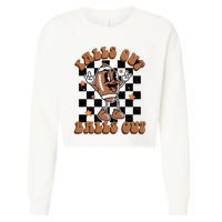 Retro Falls Out Balls Out Football Vintage Thanksgiving Gift Cropped Pullover Crew