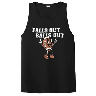 Retro Falls Out Balls Out Football Vintage Thanksgiving PosiCharge Competitor Tank