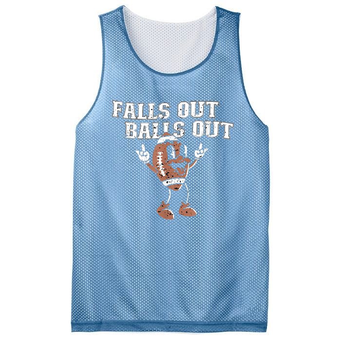 Retro Falls Out Balls Out Football Vintage Thanksgiving Mesh Reversible Basketball Jersey Tank