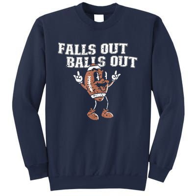 Retro Falls Out Balls Out Football Vintage Thanksgiving Sweatshirt