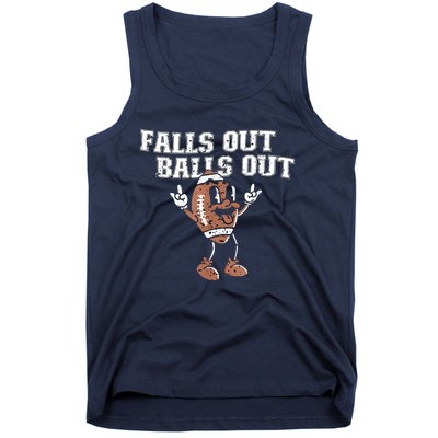 Retro Falls Out Balls Out Football Vintage Thanksgiving Tank Top