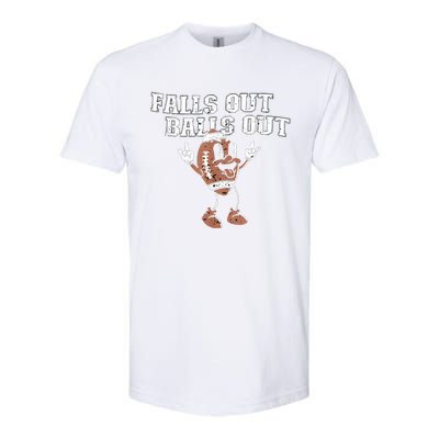 Retro Falls Out Balls Out Football Vintage Thanksgiving Softstyle CVC T-Shirt