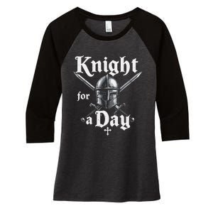 Renaissance Fair Outfit Medieval Ren Faire Festival Armor Women's Tri-Blend 3/4-Sleeve Raglan Shirt