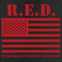R.E.D. Friday | On Fridays We Wear Red | Remember Everyone Deployed 7 Panel Mesh Trucker Snapback Hat