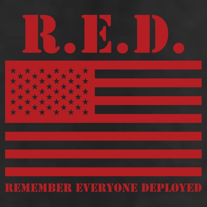 R.E.D. Friday | On Fridays We Wear Red | Remember Everyone Deployed 7 Panel Mesh Trucker Snapback Hat