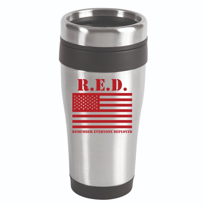 R.E.D. Friday | On Fridays We Wear Red | Remember Everyone Deployed 16oz Travel Tumbler