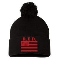 R.E.D. Friday | On Fridays We Wear Red | Remember Everyone Deployed Pom Pom 12in Knit Beanie