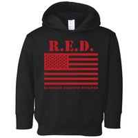 R.E.D. Friday | On Fridays We Wear Red | Remember Everyone Deployed Toddler Hoodie