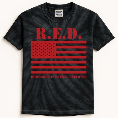 R.E.D. Friday | On Fridays We Wear Red | Remember Everyone Deployed Kids Tie-Dye T-Shirt