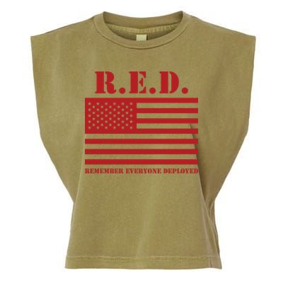 R.E.D. Friday | On Fridays We Wear Red | Remember Everyone Deployed Garment-Dyed Women's Muscle Tee