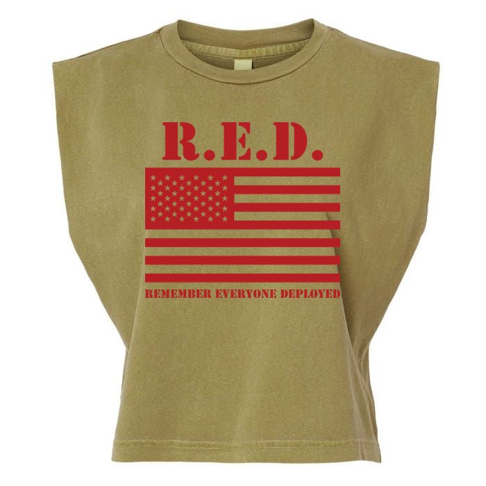 R.E.D. Friday | On Fridays We Wear Red | Remember Everyone Deployed Garment-Dyed Women's Muscle Tee
