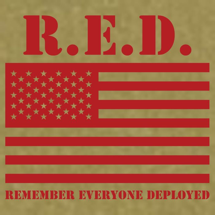 R.E.D. Friday | On Fridays We Wear Red | Remember Everyone Deployed Garment-Dyed Women's Muscle Tee