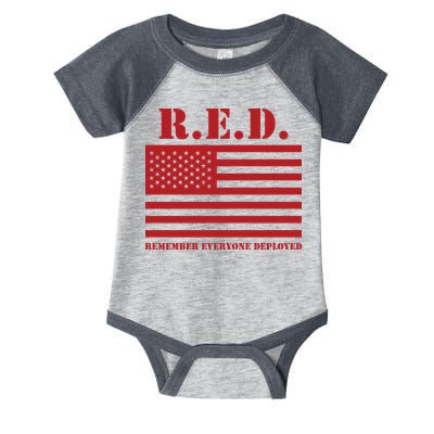 R.E.D. Friday | On Fridays We Wear Red | Remember Everyone Deployed Infant Baby Jersey Bodysuit