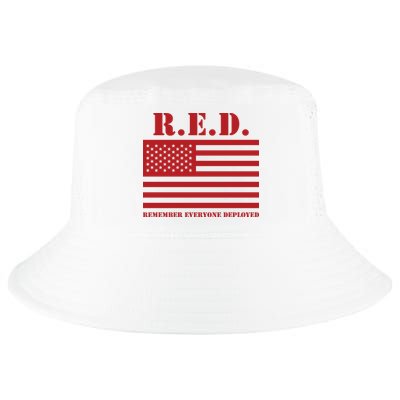 R.E.D. Friday | On Fridays We Wear Red | Remember Everyone Deployed Cool Comfort Performance Bucket Hat