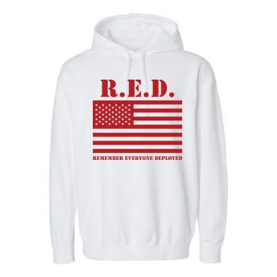 R.E.D. Friday | On Fridays We Wear Red | Remember Everyone Deployed Garment-Dyed Fleece Hoodie