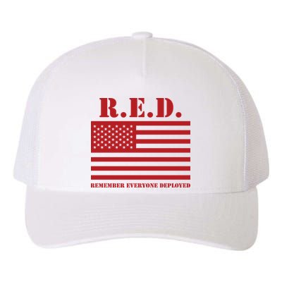 R.E.D. Friday | On Fridays We Wear Red | Remember Everyone Deployed Yupoong Adult 5-Panel Trucker Hat