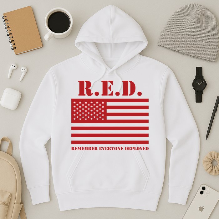 R.E.D. Friday | On Fridays We Wear Red | Remember Everyone Deployed Hoodie