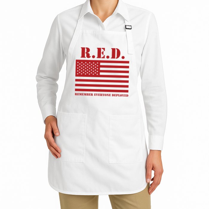 R.E.D. Friday | On Fridays We Wear Red | Remember Everyone Deployed Apron